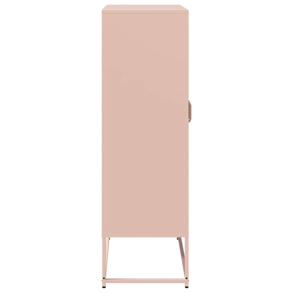 Highboard Pink 68x39x123 cm Steel