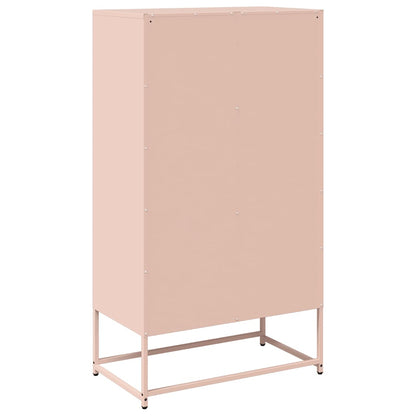 Highboard Pink 68x39x123 cm Steel