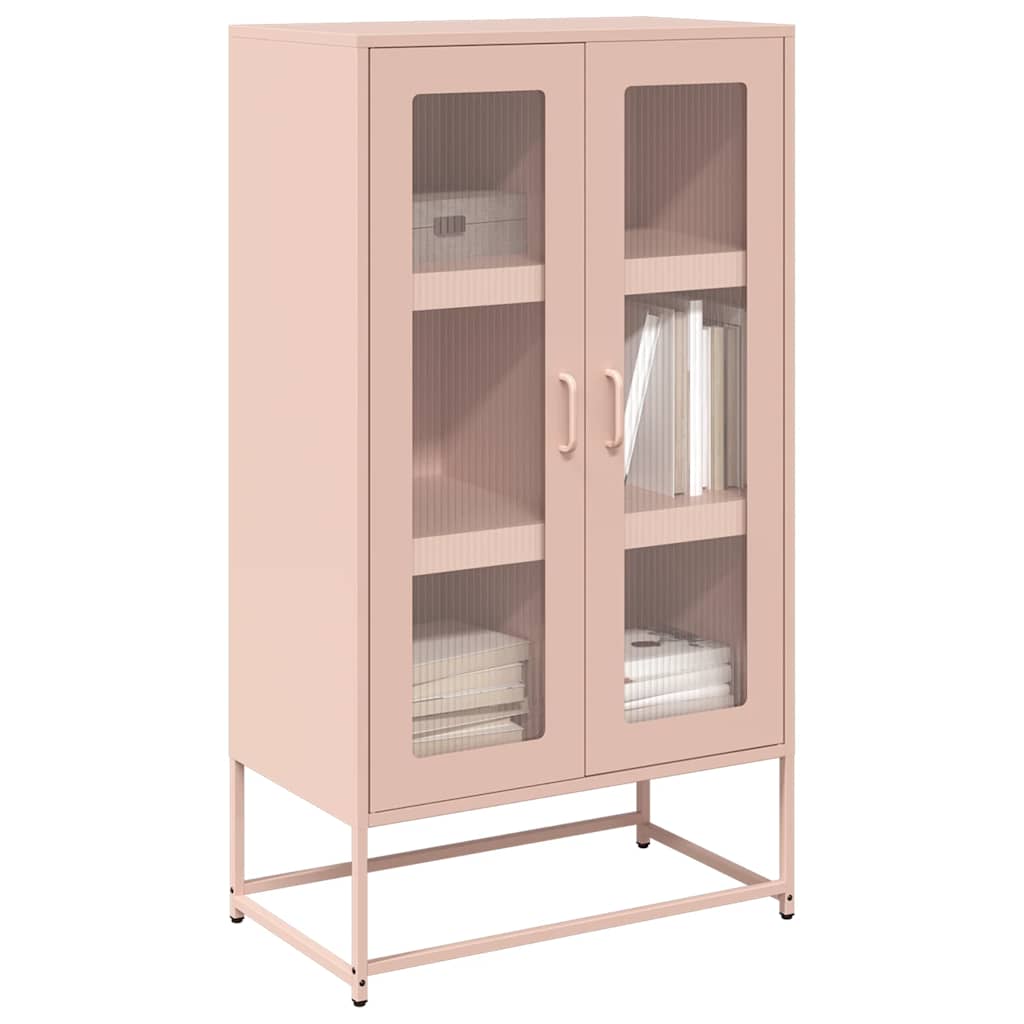 Highboard Pink 68x39x123 cm Steel