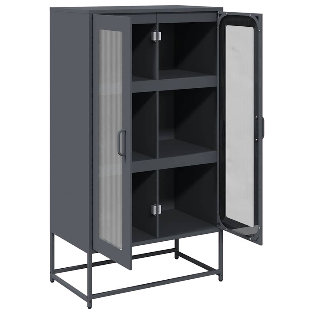 Highboard Anthracite 68x39x123 cm Steel