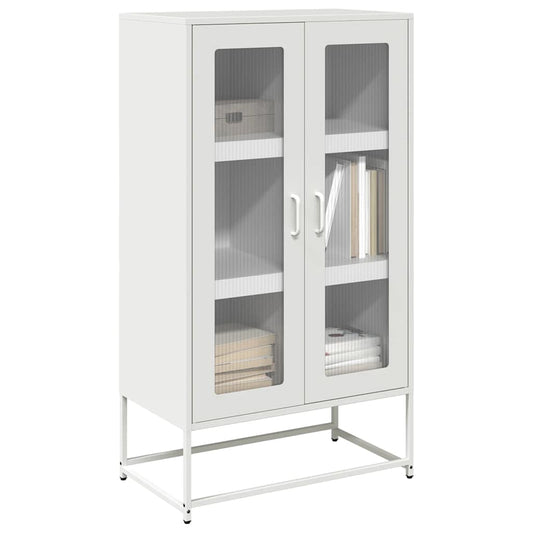 Highboard White 68x39x123 cm Steel