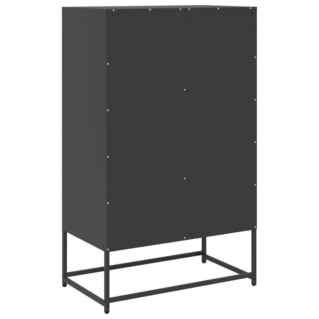 Highboard Black 68x39x111.5 cm Steel