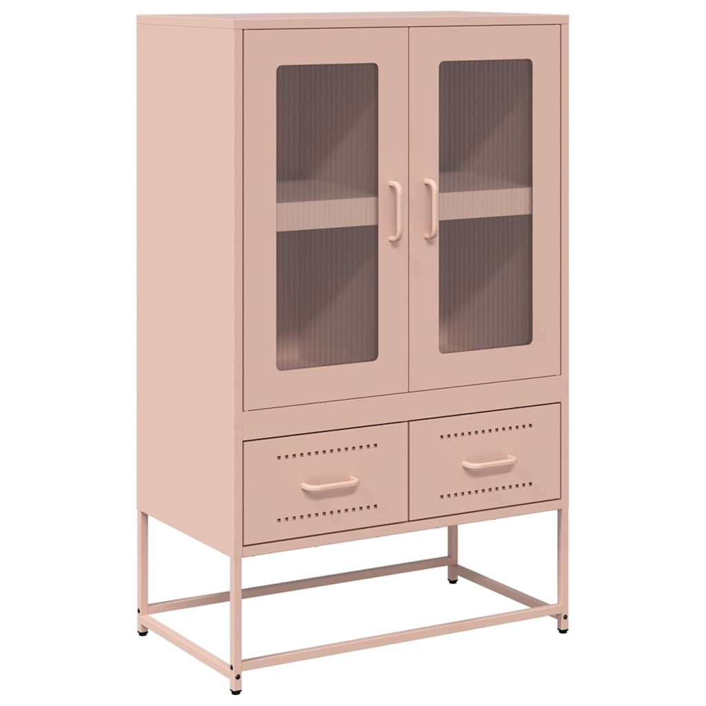 Highboard Pink 68x39x111.5 cm Steel