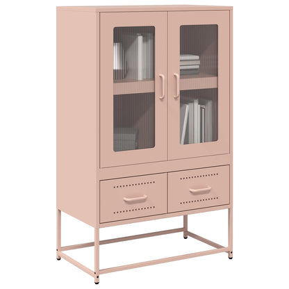 Highboard Pink 68x39x111.5 cm Steel