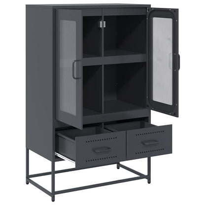 Highboard Anthracite 68x39x111.5 cm Steel