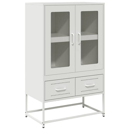 Highboard White 68x39x111.5 cm Steel