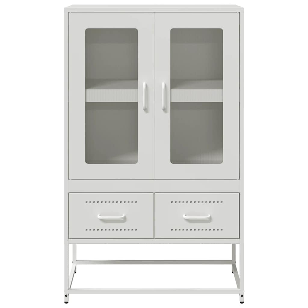 Highboard White 68x39x111.5 cm Steel