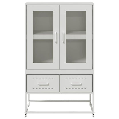 Highboard White 68x39x111.5 cm Steel