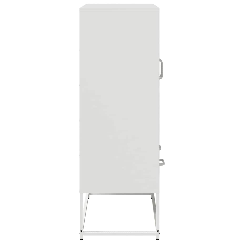 Highboard White 68x39x111.5 cm Steel