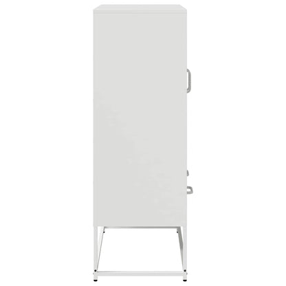 Highboard White 68x39x111.5 cm Steel