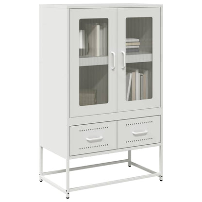 Highboard White 68x39x111.5 cm Steel