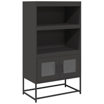 Highboard Black 68x39x123 cm Steel