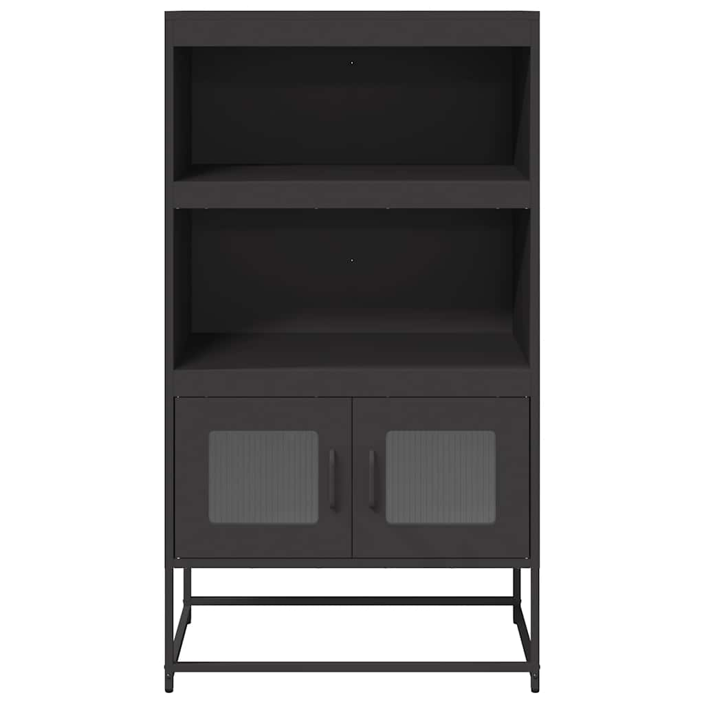 Highboard Black 68x39x123 cm Steel