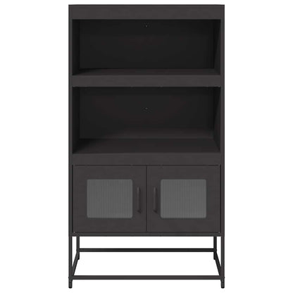 Highboard Black 68x39x123 cm Steel