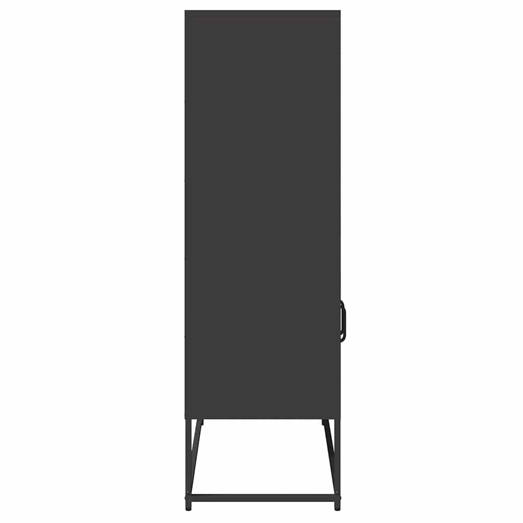 Highboard Black 68x39x123 cm Steel