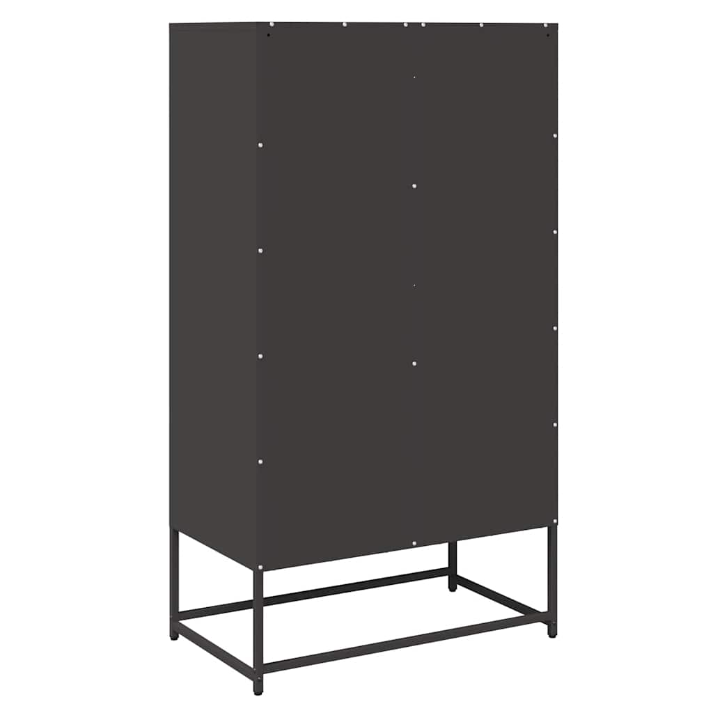 Highboard Black 68x39x123 cm Steel