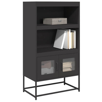 Highboard Black 68x39x123 cm Steel