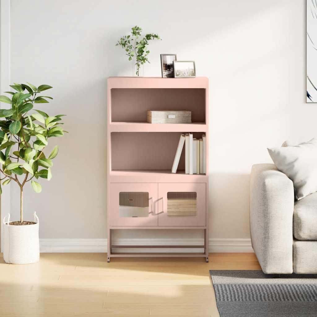 Highboard Pink 68x39x123 cm Steel