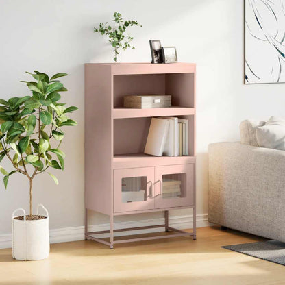 Highboard Pink 68x39x123 cm Steel