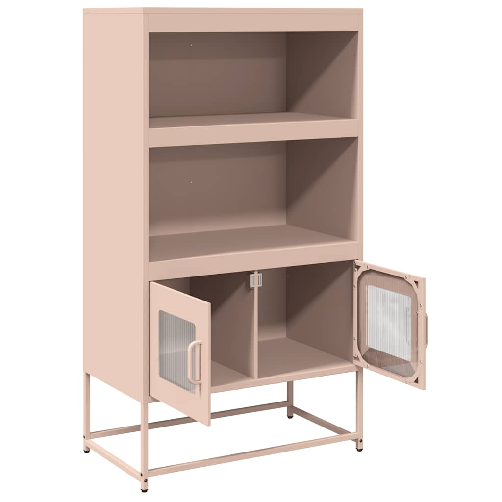 Highboard Pink 68x39x123 cm Steel