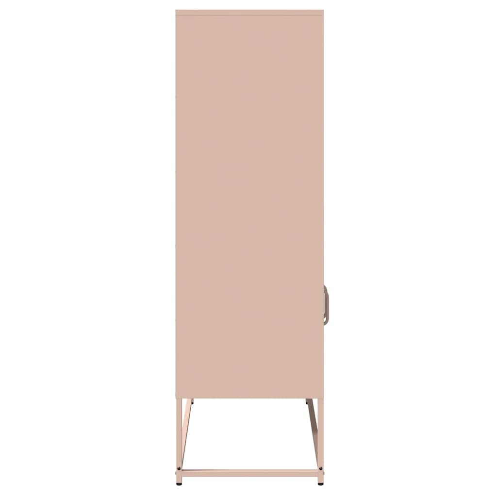 Highboard Pink 68x39x123 cm Steel