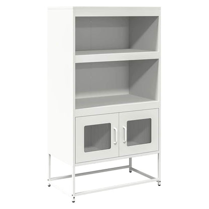 Highboard White 68x39x123 cm Steel