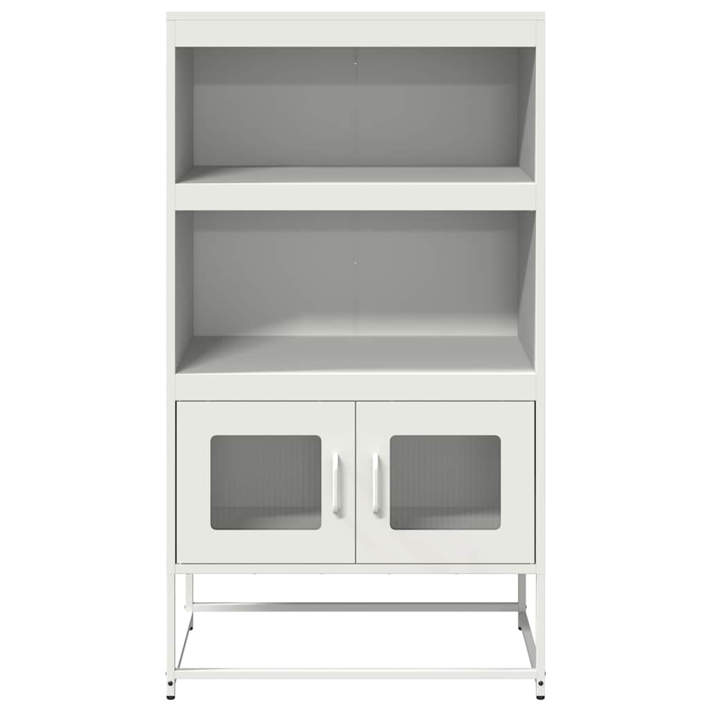 Highboard White 68x39x123 cm Steel