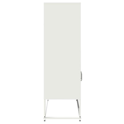 Highboard White 68x39x123 cm Steel