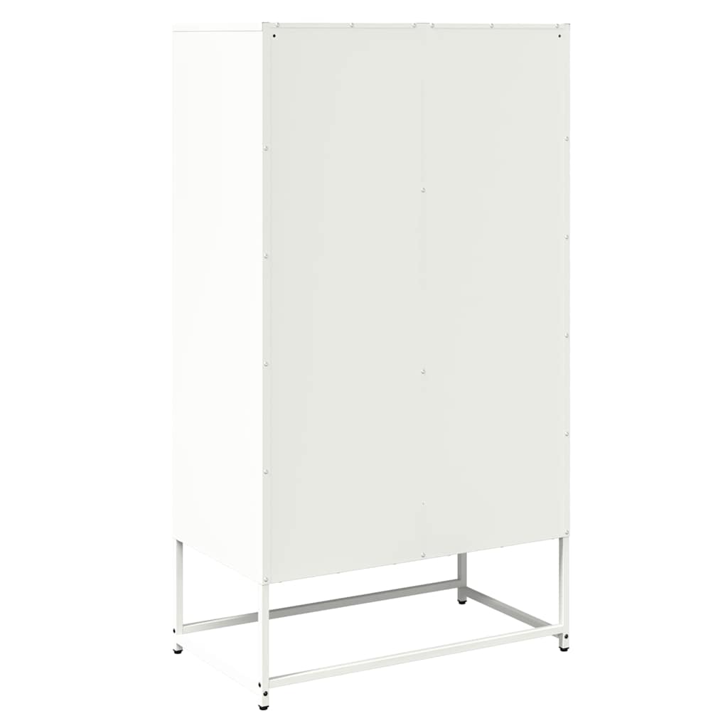 Highboard White 68x39x123 cm Steel