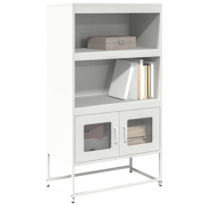 Highboard White 68x39x123 cm Steel