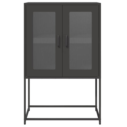 Highboard Black 68x39x107 cm Steel