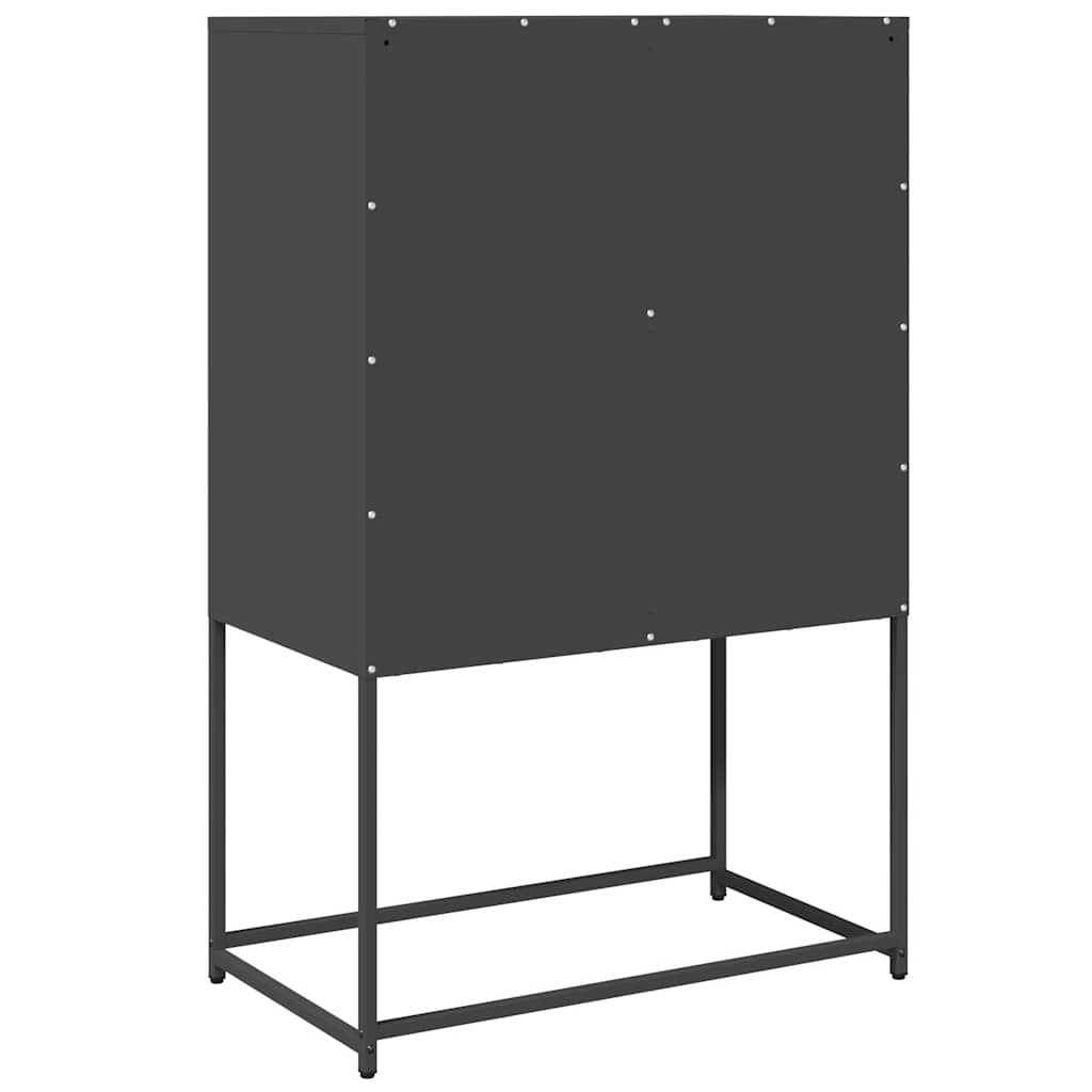 Highboard Black 68x39x107 cm Steel