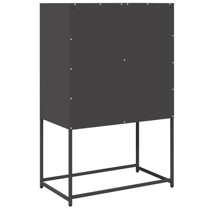 Highboard Black 68x39x107 cm Steel