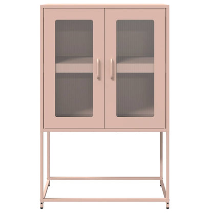 Highboard Pink 68x39x107 cm Steel