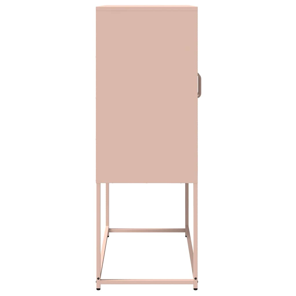 Highboard Pink 68x39x107 cm Steel