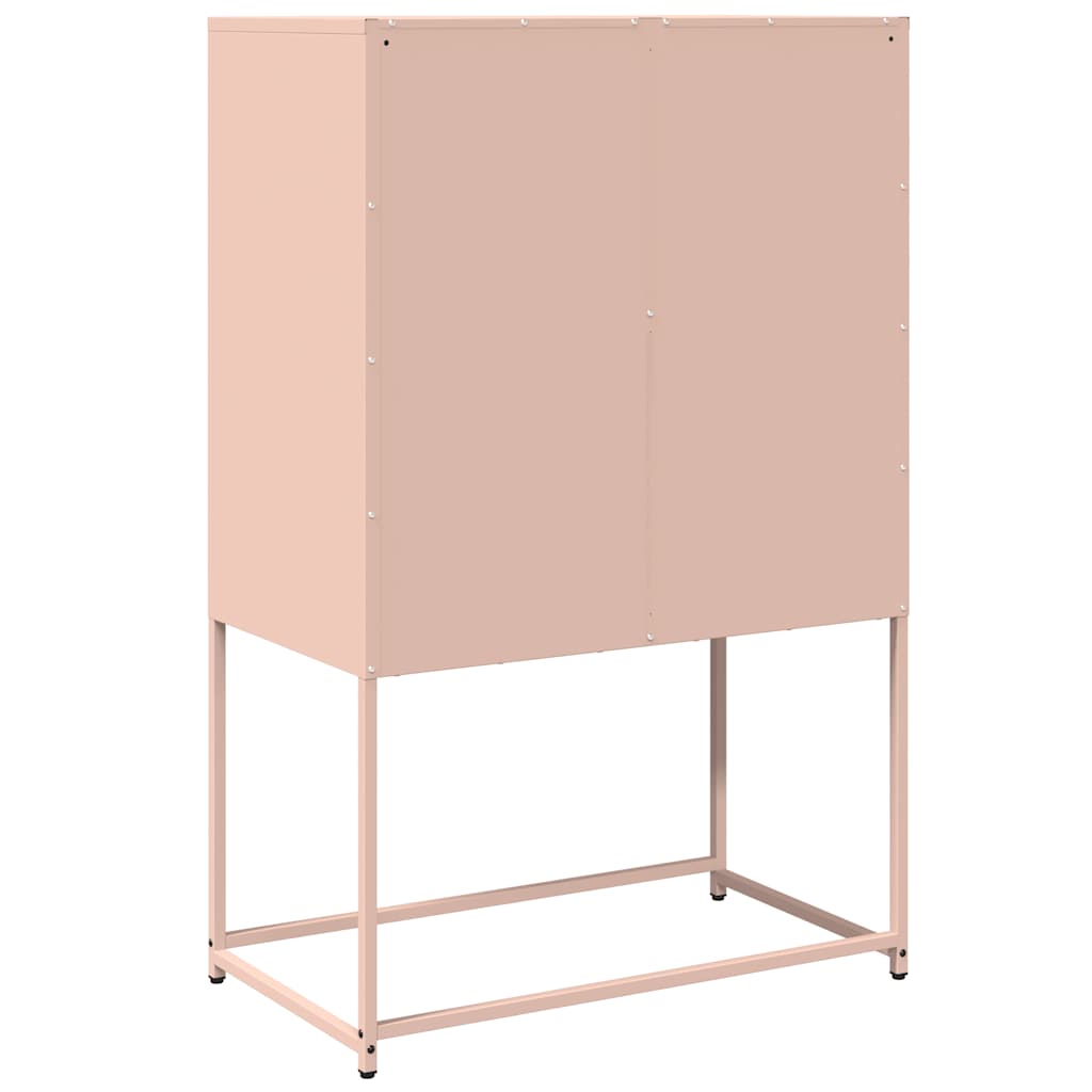 Highboard Pink 68x39x107 cm Steel