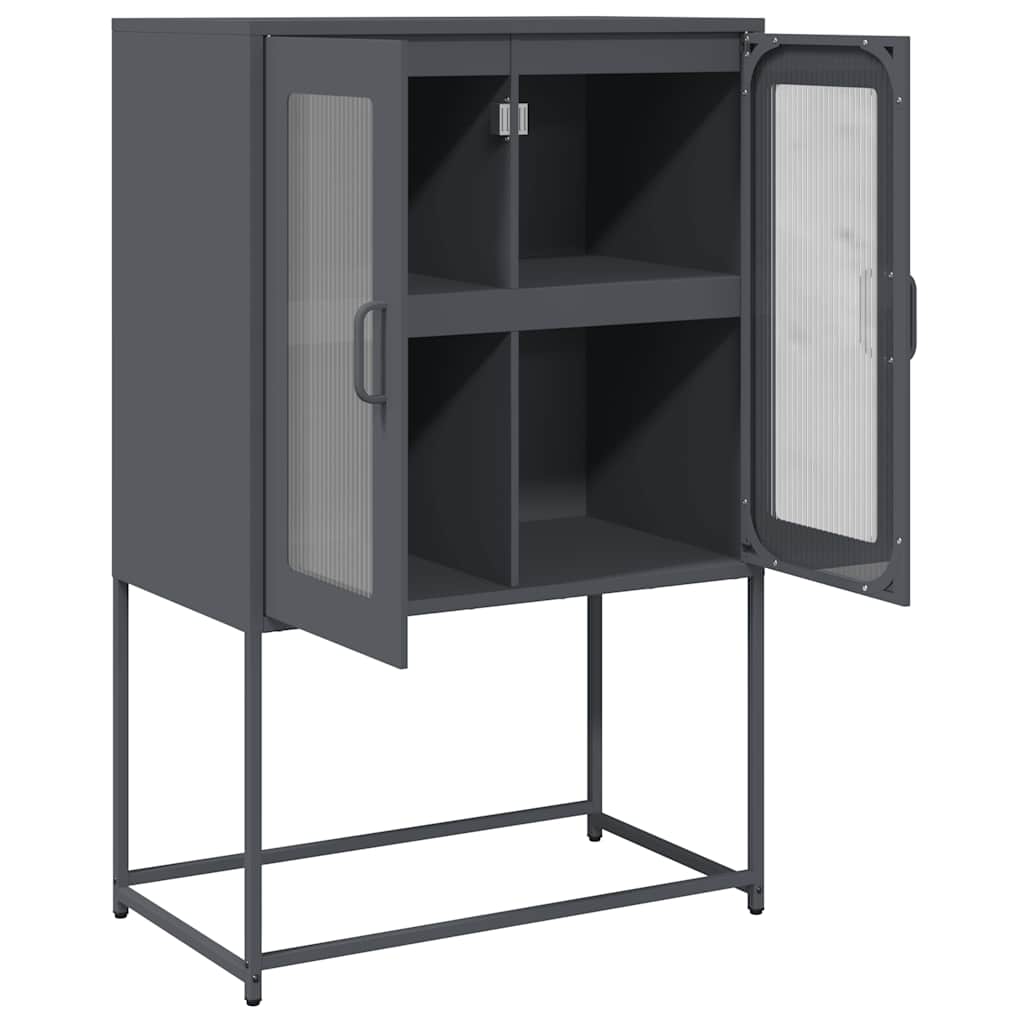 Highboard Anthracite 68x39x107 cm Steel