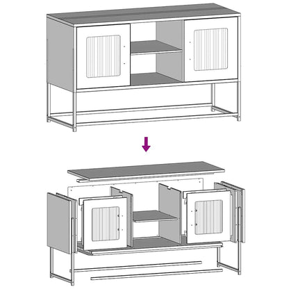 TV Cabinet Black 100.5x39x60.5 cm Steel