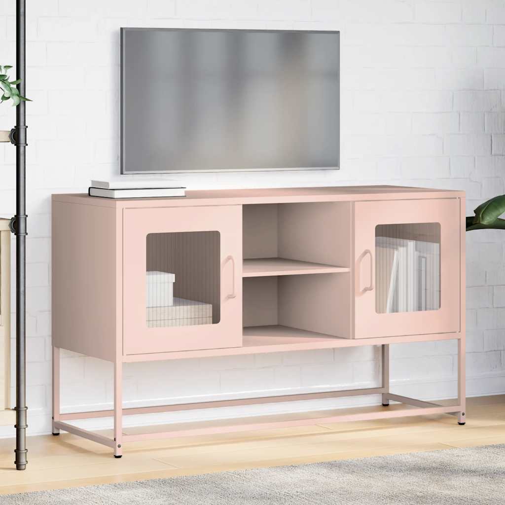 TV Cabinet Pink 100.5x39x60.5 cm Steel