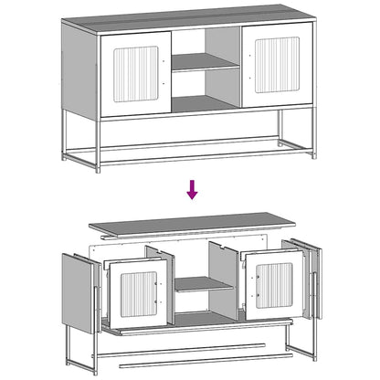 TV Cabinet Pink 100.5x39x60.5 cm Steel