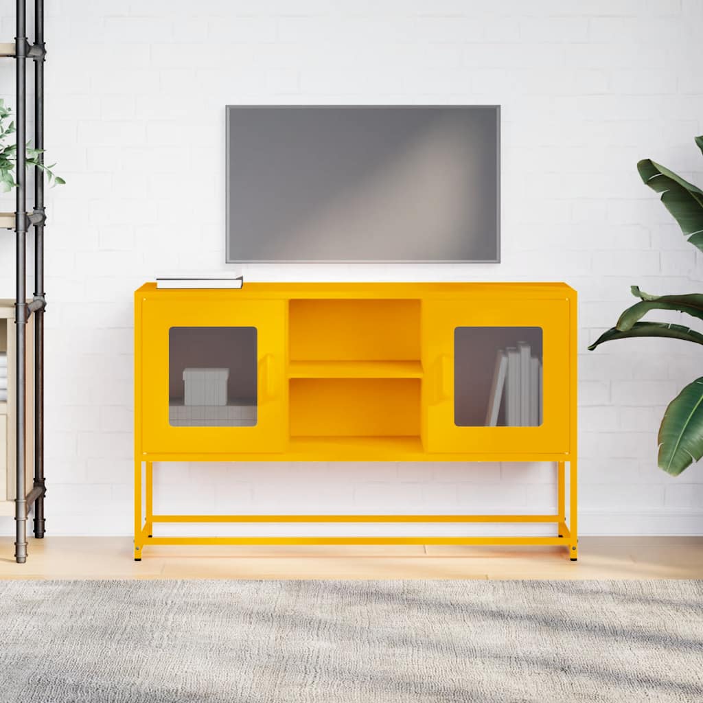 TV Cabinet Mustard Yellow 100.5x39x60.5 cm Steel