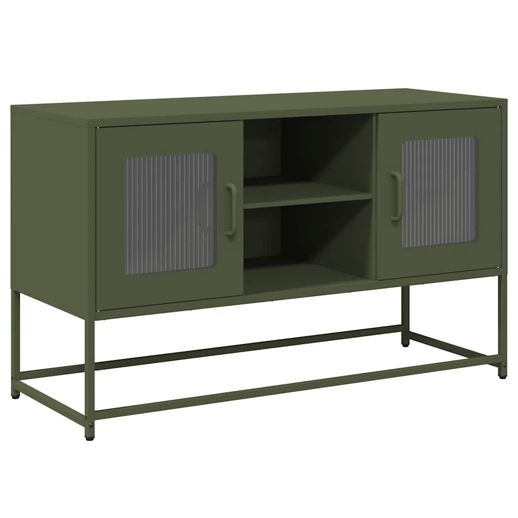 TV Cabinet Olive Green 100.5x39x60.5 cm Steel