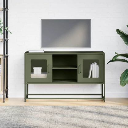 TV Cabinet Olive Green 100.5x39x60.5 cm Steel