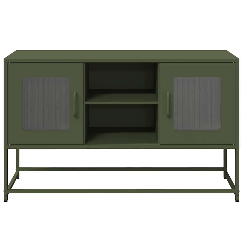 TV Cabinet Olive Green 100.5x39x60.5 cm Steel