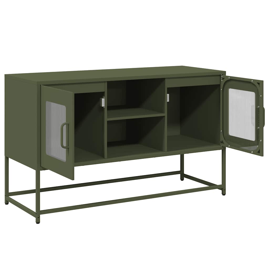 TV Cabinet Olive Green 100.5x39x60.5 cm Steel