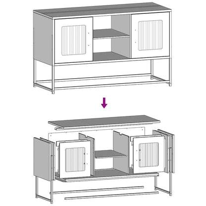 TV Cabinet Olive Green 100.5x39x60.5 cm Steel