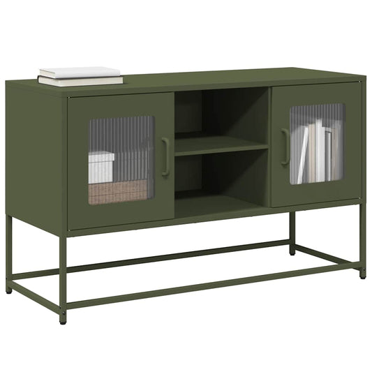 TV Cabinet Olive Green 100.5x39x60.5 cm Steel