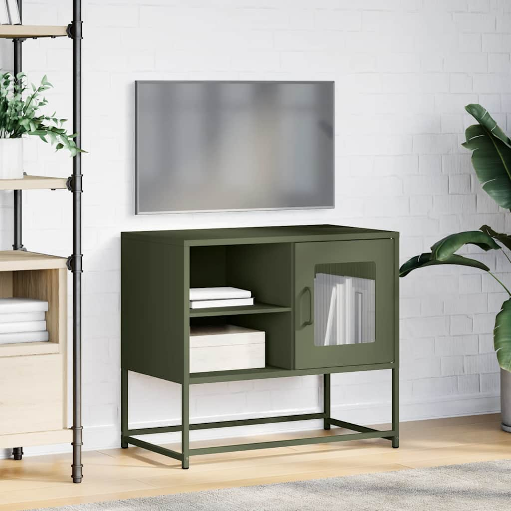 TV Cabinet Olive Green 68x39x60.5 cm Steel