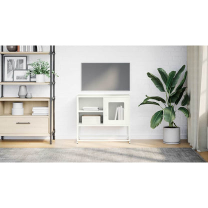 TV Cabinet White 68x39x60.5 cm Steel