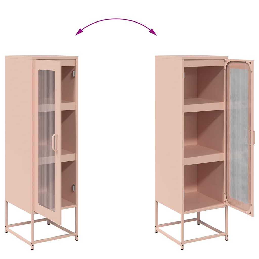 Highboard Pink 36x39x123 cm Cold-rolled Steel